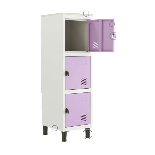 Mini Locker de Aço com Reforço e Rasgos para Ventilação