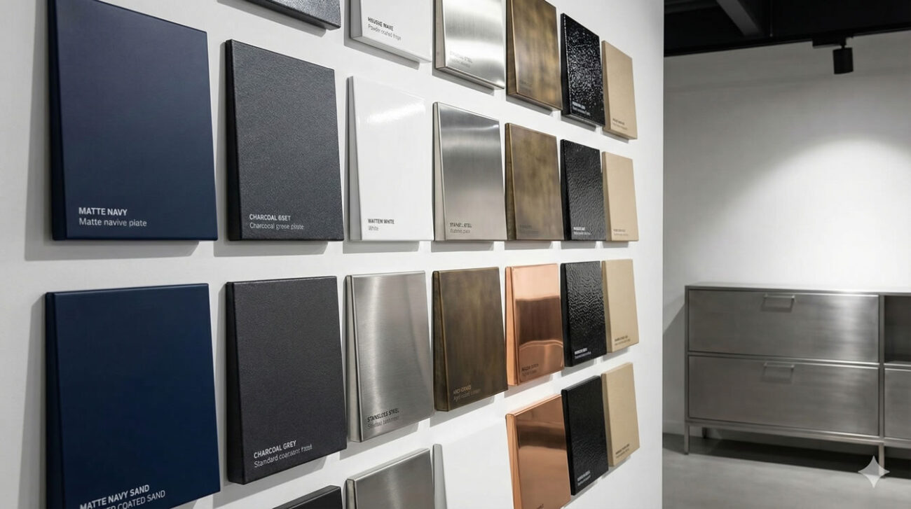 Cores e Acabamentos para Móveis de Aço